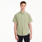 J.Crew Stretch short-sleeve shirt in green chambray