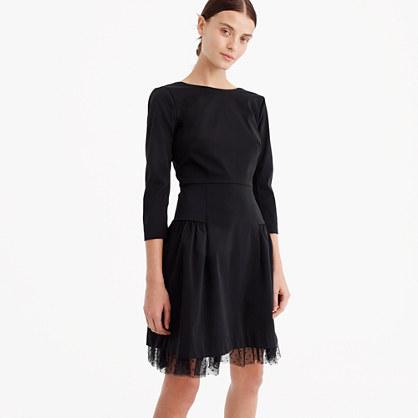 J.Crew Long-sleeve sheath dress with tulle hem