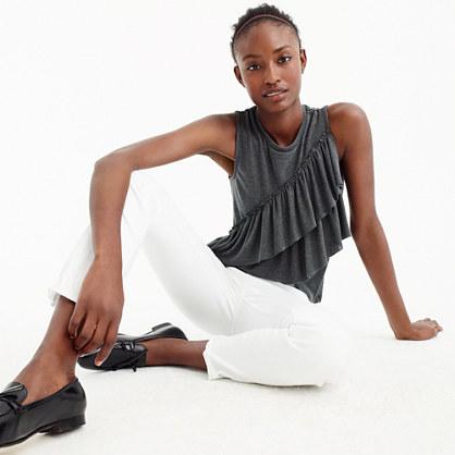 J.Crew Drapey ruffle tank top