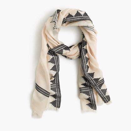 J.Crew Arrow border scarf