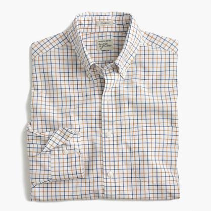 J.Crew Secret Wash shirt in cider tattersall