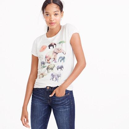 J.Crew J.Crew for David Sheldrick Wildlife Trust elephant T-shirt