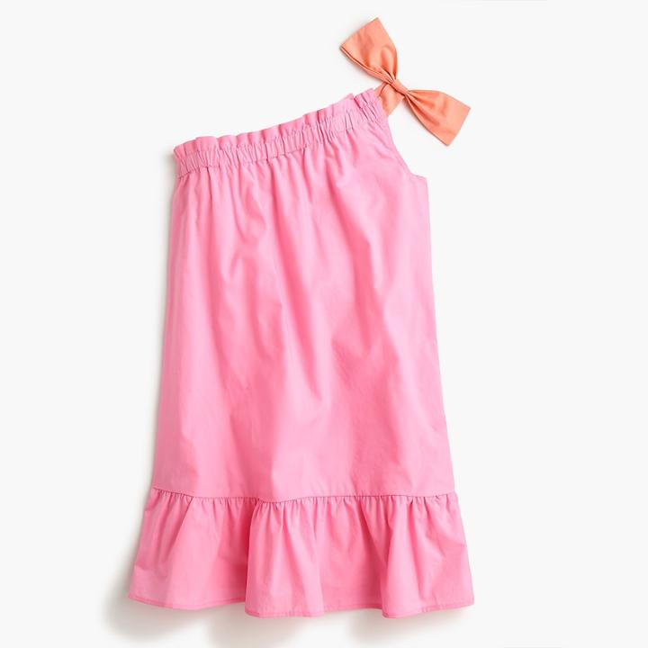 J.Crew Girls' one-shoulder dress with bow