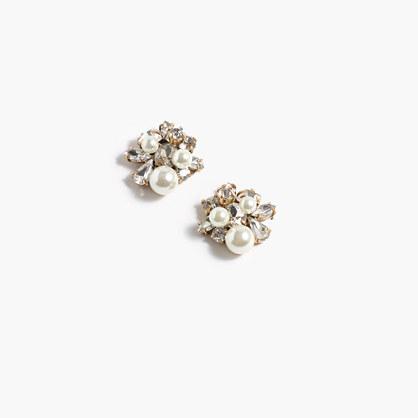 J.Crew Pearl and crystal earrings