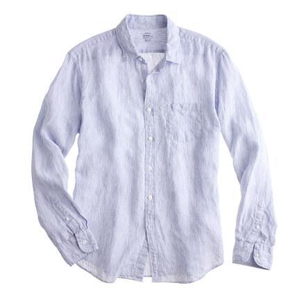J.Crew Irish linen shirt in thin stripe