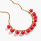 J.Crew Beaded gold necklace