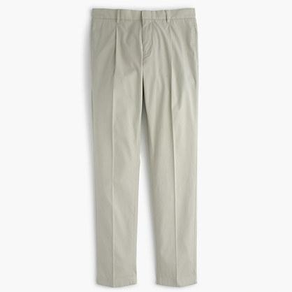 J.Crew Pleated tapered pant in Italian cotton piqu&eacute;
