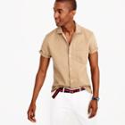 J.Crew Short-sleeve camp-collar shirt in broken-in chino