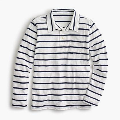 J.Crew Boys' thin-striped long-sleeve polo