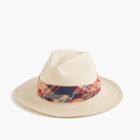 J.Crew Paulmann&trade; panama hat with Indian madras band