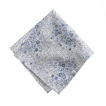 J.Crew Cotton pocket square in blue floral