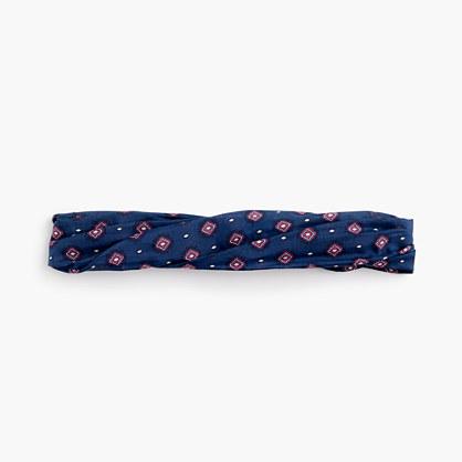 J.Crew Twist headband in silk foulard