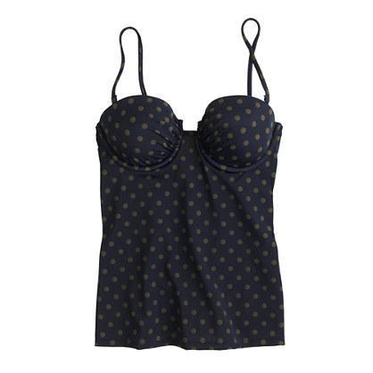 J.Crew D-cup dotty underwire tank top