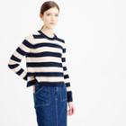 J.Crew Cotton striped crewneck sweater