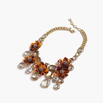 J.Crew Tortoise flower necklace