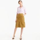 J.Crew Garment-dyed chino ruffle skirt