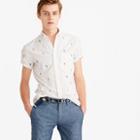 J.Crew Short-sleeve oxford shirt with embroidered palm trees