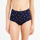 J.Crew High-waist bikini bottom in polka dot