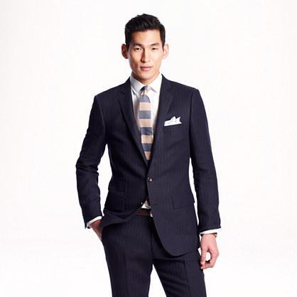 J.Crew Ludlow suit jacket in rope stripe Italian wool-linen