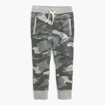 J.Crew Boys' slim slouchy sweatpant in camo