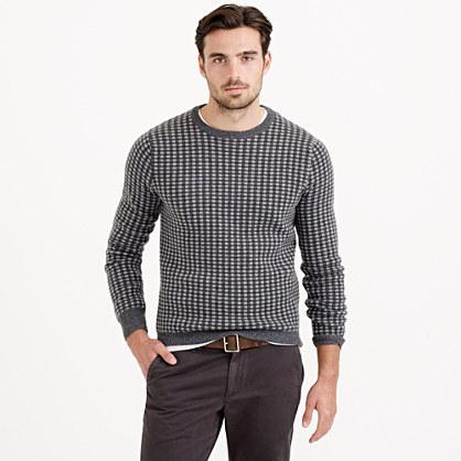 J.Crew Italian cashmere sweater in gingham