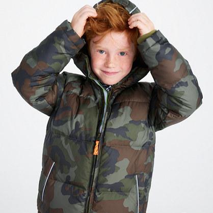 J.Crew Boys' camo puffer jacket