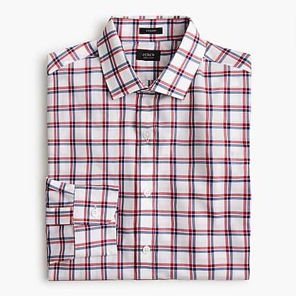 J.Crew Crosby Classic-fit shirt in red and blue tattersall