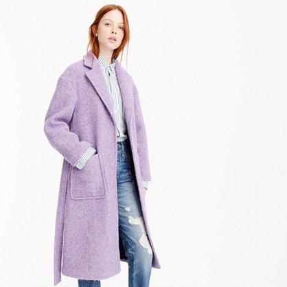 J.Crew Collection wrap coat in Italian herringbone