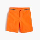 J.Crew Boys' snap-front board short in neon tangerine