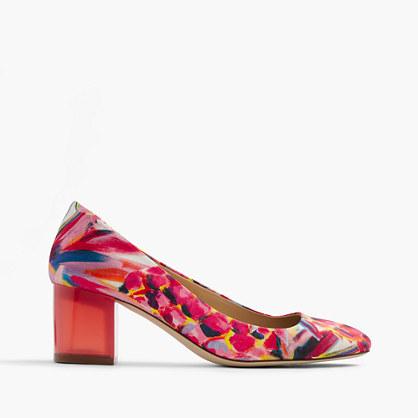 J.Crew Lucite heels in Ratti® painted pineapple