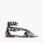 J.Crew Collection snakeskin multistrap sandals