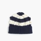 J.Crew Striped pom pom scarf