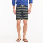 J.Crew 9 board short in olive and navy stripe