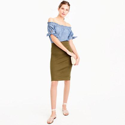 J.Crew No. 2 pencil skirt in two-way stretch cotton