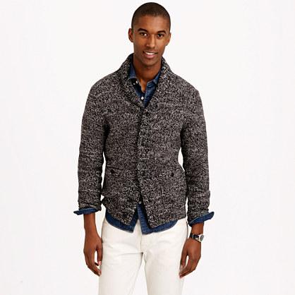 J.Crew Marled cotton shawl-collar cardigan sweater
