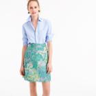 J.Crew Collection A-line skirt in Impressionistic jacquard