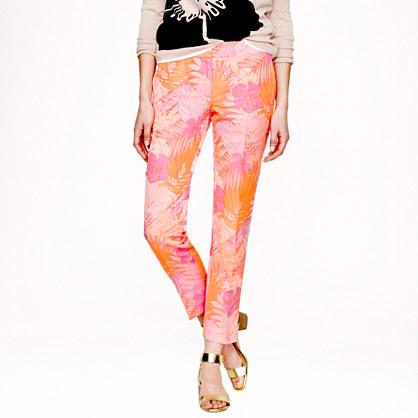 J.Crew Collection jacquard pant in neon tropical floral