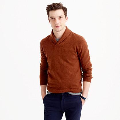J.Crew Italian cashmere shawl-collar popover sweater