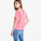 J.Crew Collection lace-up back suede top