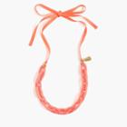 J.Crew Girls' glitter-link ribbon-tied necklace
