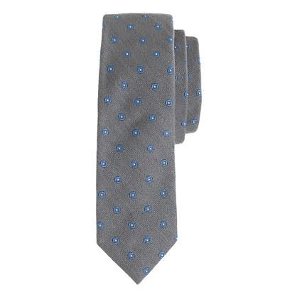 J.Crew Italian silk-wool tie in diamond foulard