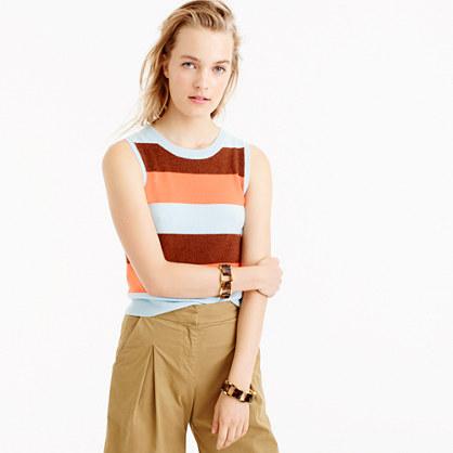 J.Crew Italian cashmere striped shell