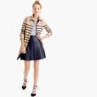 J.Crew Collection leather skirt with drop pleats