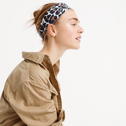 J.Crew Soft twist headband in leopard