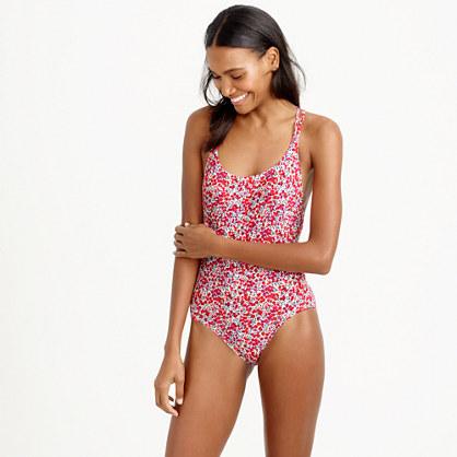 J.Crew Strappy one-piece swimsuit in Liberty Art Fabrics Wiltshire print