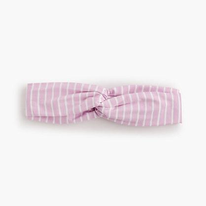 J.Crew Pink striped cotton headband