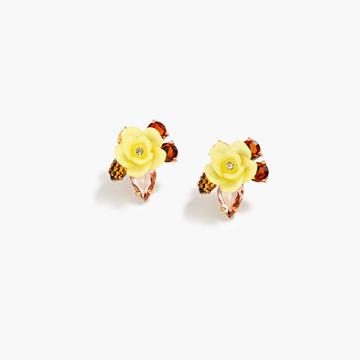 J.Crew Firefly flower earrings
