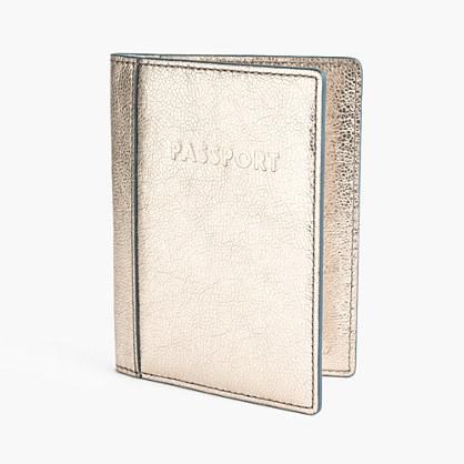 J.Crew Metallic passport case