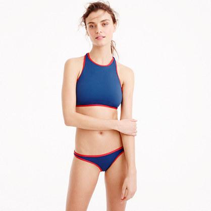 J.Crew Tipped cropped bikini top