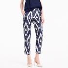 J.Crew Collection cigarette pant in heavy shantung ikat